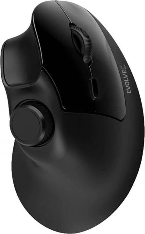 Evolveo EVOLVEO Vertikální myš TwinVerti, Ergonomická myš, 2.4GHz, Bluetooth, černá