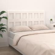 Inne meble do sypialni - Lumarko Wezgłowie łóżka, białe, 140,5x4x100 cm, lite drewno sosnowe - miniaturka - grafika 1