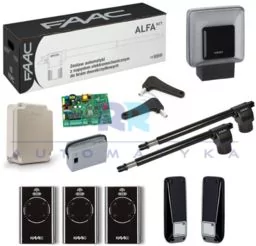 FAAC Zestaw ALFA 414 do 3 m + Lampa XLED + 3 Piloty - Zestawy do bram - miniaturka - grafika 1