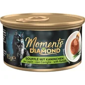 Mokra karma dla kotów - MOMENTS Diamond Soufflé 12 x 85 g Królik - miniaturka - grafika 1