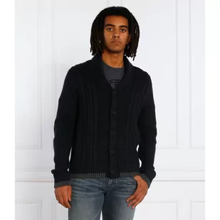 Armani Exchange Kardigan | Regular Fit | z dodatkiem wełny - Swetry męskie - miniaturka - grafika 1