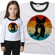 Piżamy dla dziewczynek - Piżama dziecięca Słodki Buldog Francuski Retro 98/104 - VoloDonum - miniaturka - grafika 1