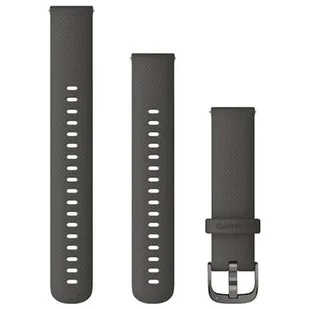 Garmin Silikonowy pasek Vivoactive 4s, Vivomove 3s, Venu 2s (18mm) - Grafitowy z popielatym zapięciem [010-12932-0E] 010-12932-0E - Akcesoria do smartwatchy - miniaturka - grafika 1