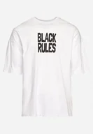 Koszulki męskie - Biała Bawełniana Koszulka T-shirt z Nadrukiem po Obu Stronach Daven - miniaturka - grafika 1
