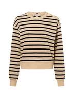 Bluzy damskie - Tommy Hilfiger Bluza damska Kobiety Bawełna beżowy|niebieski w paski, S - miniaturka - grafika 1
