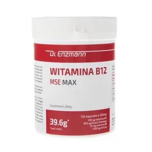 Mito Pharma Witamina B12 MSE MAX + Witamina B6 + Biotyna + Kwas foliowy Witamina B12 Metylokobalamina aktywna forma Witaminy B12 - Suplementy naturalne - miniaturka - grafika 1