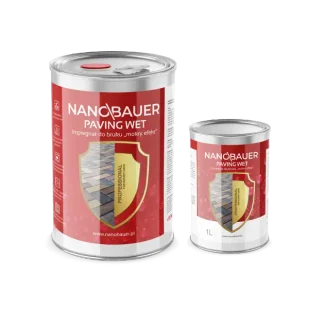 Impregnat do bruku i kostki brukowej mokry efekt pogłębiacz koloru - NANOBAUER® PAVING WET - Kleje i inne preparaty budowlane - miniaturka - grafika 1