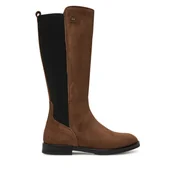 Buty dla dziewczynek - Kozaki Tommy Hilfiger T4A6-34034-1429 Brązowy - miniaturka - grafika 1