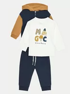 Komplety dla niemowląt - Mayoral Komplet bluza, bluzka i spodnie 2819 Granatowy Regular Fit - miniaturka - grafika 1