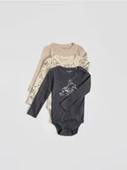 Body dla niemowląt - Reserved - Bawełniane body 3 pack - beżowy - miniaturka - grafika 1