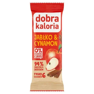 Kubara Baton owocowy jabłko & cynamon Dobra Kaloria 35 g - Batoniki - miniaturka - grafika 1