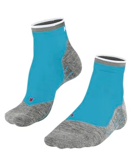 FALKE Mężczyźni Skarpety do biegania RU4 Endurance Short M Sso Bawełna przeciw pęcherzom cienkie 1 Para, Zielony Turquoise 7922 Stripe, 42-43 - Skarpetki damskie - miniaturka - grafika 1
