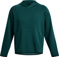 Bluzy męskie - Under Armour Bluza męska UNDER ARMOUR z kapturem UA Unstoppable Fleece Zielona L - miniaturka - grafika 1