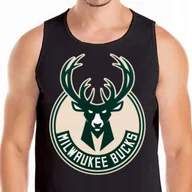 Koszulki męskie - KOSZULKA TANK TOP MILWAUKEE BUCKS L 0479 CZARNA - miniaturka - grafika 1