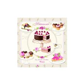 Folia, papier śniadaniowy, serwetki - Nuova R2S R2S Serwetki deserowe 20 szt R2S Napkins tort 414 SWEE - miniaturka - grafika 1