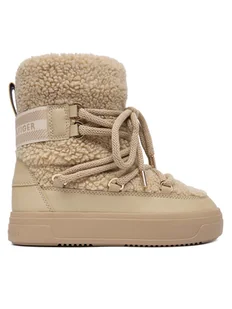 Tommy Hilfiger Śniegowce Faux Shearling Snowboot FW0FW08788 Écru - Śniegowce damskie - miniaturka - grafika 1