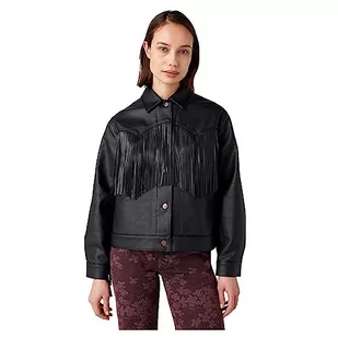 Wrangler Damska kurtka Wild Fringe, czarny, M - Kurtki damskie - miniaturka - grafika 1