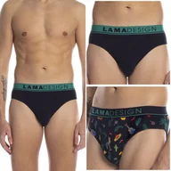 Majtki męskie - SLIPY Męskie Lama 2 PARY majtki bawełniane - XXL - miniaturka - grafika 1