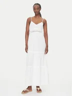 Sukienki - Vero Moda Sukienka letnia Quincy 10324588 Biały Regular Fit - miniaturka - grafika 1