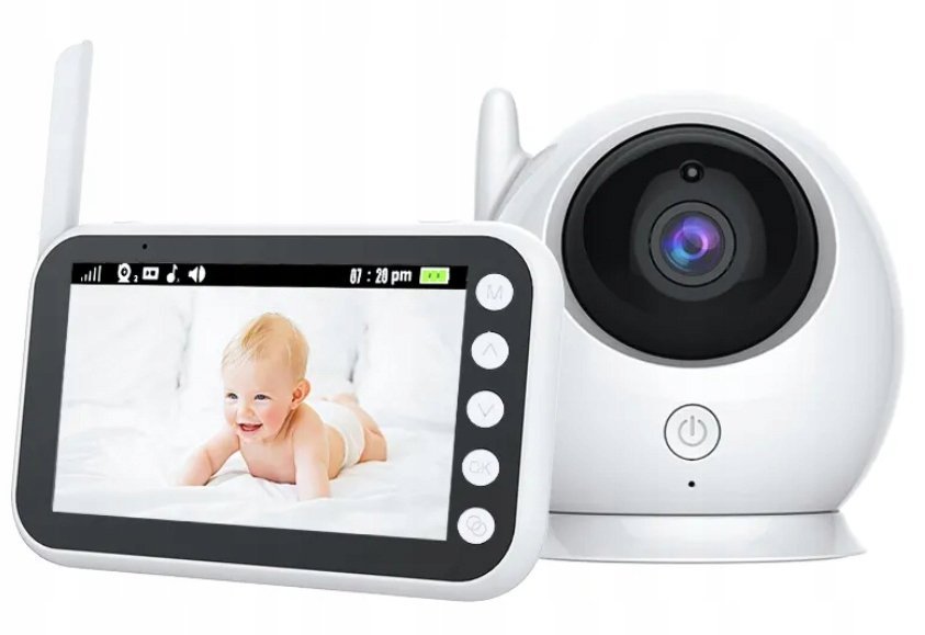 ELEKTRONICZNA NIANIA KAMERA NA ŻYWO 720P HD MIKROFON 4,3cala TRYB NOCNY VOX