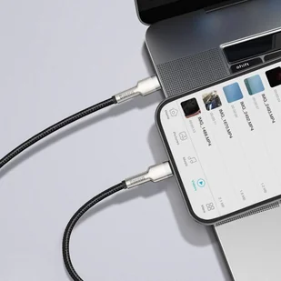 Baseus Cafule Metal Data kabel USB Typ C - Lightning 20 W Power Delivery 0,25 m czarny - Kable USB - miniaturka - grafika 8
