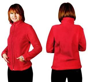 Bluza Polarowa Damska Ciepła POLAR MAX02 XL czerwona - Bluzy damskie - miniaturka - grafika 1