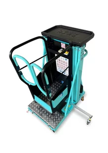 Podnośnik osobowy (udźwig: 140 kg, wymiary platformy: 48x69 cm, maks. wysokość robocza: 482 cm) 00081565 - Wózki magazynowe - miniaturka - grafika 24