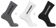Skarpetki i podkolanówki sportowe - Skarpety Salomon Everyday Crew 3-pack White / Black / Med Gray - miniaturka - grafika 1