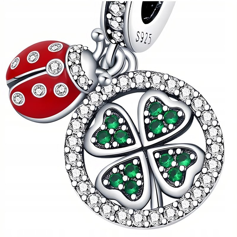 Charms do Pandora Zawieszka Charms Koniczynka Biedronka Charmsy Trusky