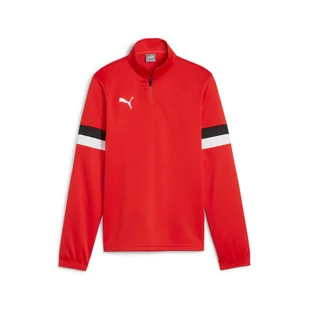 Dziecięca Bluza PUMA TEAMRISE 1/4 ZIP TOP JR 65865801 – Czerwony - Bluzy dla chłopców - miniaturka - grafika 1