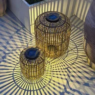 Lampy ogrodowe - LAMPA SOLARNA OGRODOWA LED XXL LAMPION Solarny Lampa RATANOWA 49cm IP44 - miniaturka - grafika 1