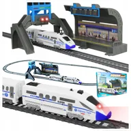 Zabawki zdalnie sterowane - Kolejka Elektryczna z Torami 244cm Pociąg Lokomotywa Pendolino LED Peron - miniaturka - grafika 1