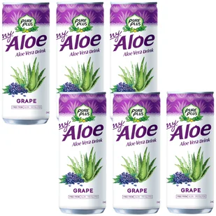 Pure Plus Napój z aloesem Aloe Vera Drink Winogrono zestaw 6 x 240 ml - Żywność - Soki i napoje niegazowane - miniaturka - grafika 1