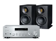 Zestawy stereo - Yamaha R-N600A (srebrny) + Carina BS243.4 (czarny) - miniaturka - grafika 1