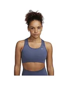 Biustonosze - Nike DF Swsh Nonpded Biustonosz Rozproszony Niebieski/Biały XXL - miniaturka - grafika 1