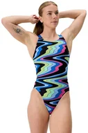 Stroje kąpielowe - SPEEDO STROJE PŁYWACKIE WOMAN'S FL PRINTED LEADERBACK AF BLUE/PINK 8-00515918776 T38 D42 - miniaturka - grafika 1