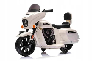 Motor na akumulator Pojazd Chopper INDIAN Biały 35W - Pojazdy elektryczne dla dzieci - miniaturka - grafika 1