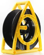 Przedłużacze i rozgałęźniki - ZWIJACZ BĘBEN ZWIJAK NAWIJAK DRUTU KABLA PRZEWODU PRZEDŁUŻACZA PASTUCHA Żółto-Czarny - miniaturka - grafika 1