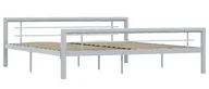 Łóżka - Szare metalowe łóżko 180x200 cm B5-E58 - miniaturka - grafika 1