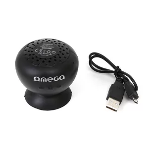 Omega Speaker / Głośnik Og46 Splash Resist. Bluetooth V3.0 Black [42451] Eol - Głośniki przenośne - miniaturka - grafika 1