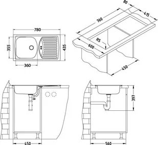 Zlew ALVEUS BASIC 150 (odpływ 60mm) stal SATYNA (1136530) - Zlewozmywaki - miniaturka - grafika 4