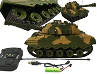 Zabawki zdalnie sterowane - CZOŁG zdalnie sterowany GĄSIENICOWY na pilot RC zielony pojazd wojskowy - miniaturka - grafika 1