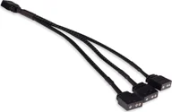 Akcesoria do komputerów stacjonarnych - Alphacool Rozgałęźnik aRGB 3-Pin auf 3x 3-Pin 15cm Czarny - miniaturka - grafika 1