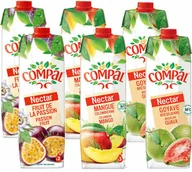 Soki i napoje niegazowane - Compal ZESTAW 6 nektarów Compal 1L w trzech smakach - miniaturka - grafika 1