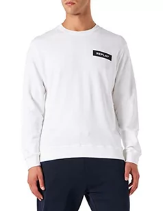 Replay Bluza męska M6276, 001 biała, S - Bluzy męskie - miniaturka - grafika 1