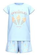 Piżamy dla dziewczynek - NAME IT Girl's NKFNIGHTSET Cap Icecream NOOS piżama Nantucket Breeze, 98/104, nantucket breeze, 98/104 cm - miniaturka - grafika 1