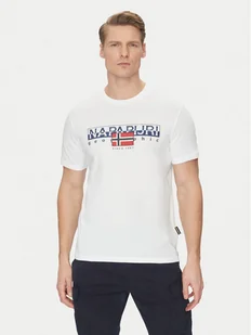 Napapijri T-Shirt S-Aylmer NP0A4HTO Biały Regular Fit - Koszulki męskie - miniaturka - grafika 1