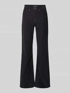 Spodnie damskie - Spodnie sztruksowe o rozkloszowanym kroju z mieszanki bawełny model ‘WILLA’ - miniaturka - grafika 1