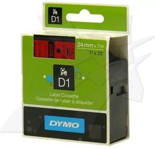 Dymo Tama D1 24mm x 7 m czerwona/czarny nadruk (53717) S0720970 - Papier do drukarek - miniaturka - grafika 4