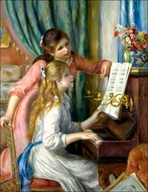 Plakaty - Galeria Plakatu, Plakat, Two Young Girls At The Piano, Auguste Renoir, 61x91,5 cm - miniaturka - grafika 1